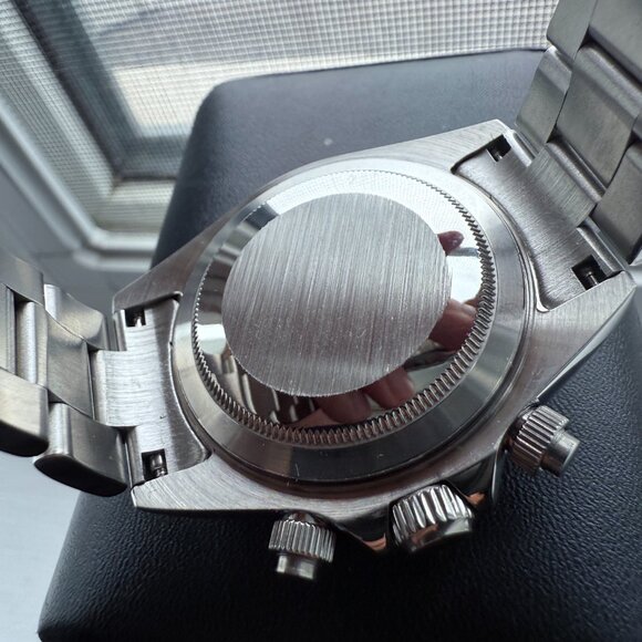 seiko mod custom blue racing dial daytona chronograph watch - Picture 7 of 8